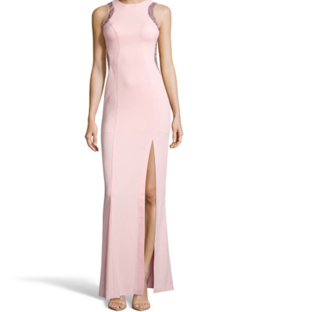 Issue New York Studded Mesh Trim Dress Prom Gown M